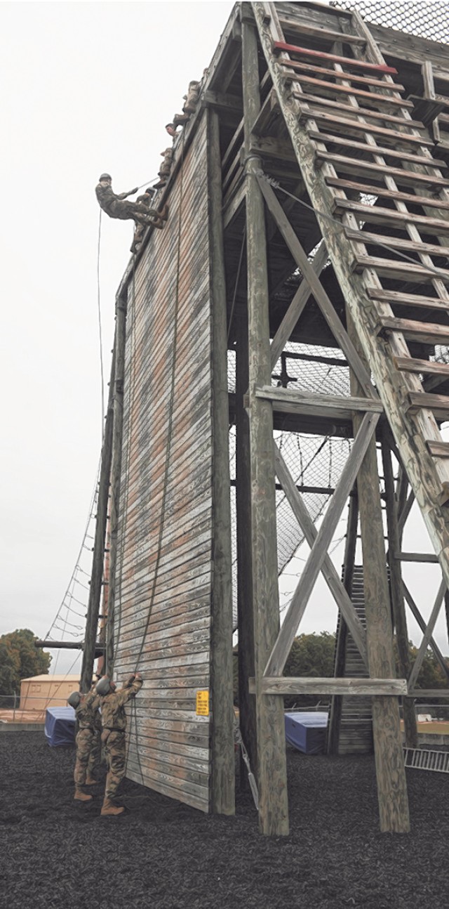 Soldiers in BCT face fear, build confidence on Warrior Tower at Fort Leonard Wood