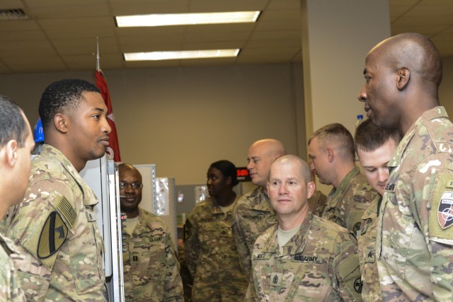 NATO's Resolute Support, USFOR-A senior enlisted leader visits 1CD RSSB