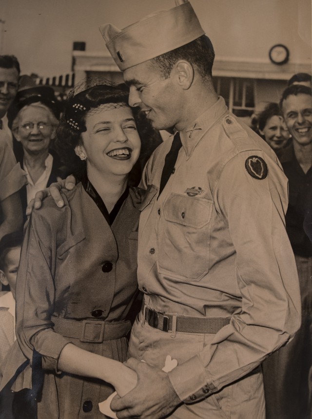Korea POW 1st Lt. Bill Funchess reunites with his wife