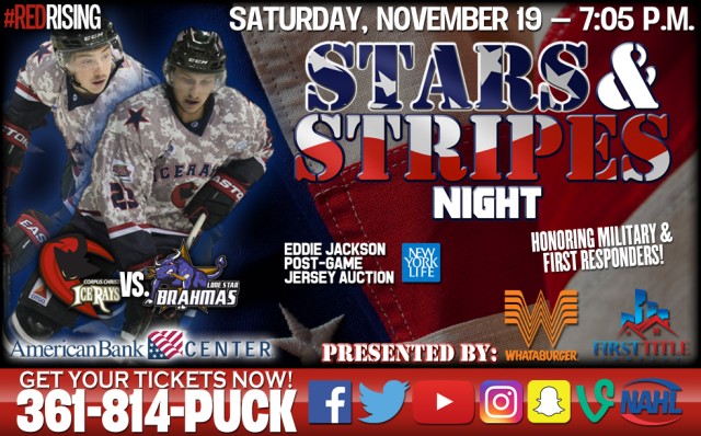 IceRays Invite Army Depot to Stars & Stripes Hockey Game