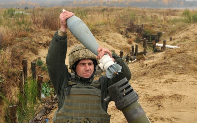 Ukrainian Soldiers conduct mortar live-fire at IPSC