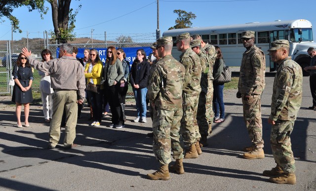 New members of Fort Riley's brigade and battalion level command teams, primary staff and their spouses gathered at Riley's Conference Center the morning of Nov. 4 for a day of touring.