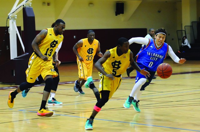Humphreys Men's Basketball team tops Korean Amateur team in exhibition game
