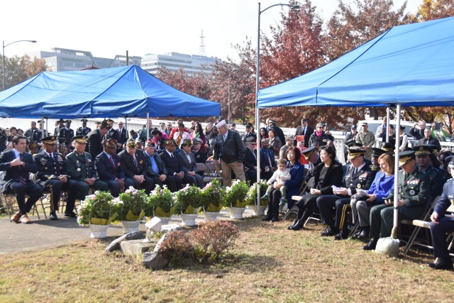 Soldiers and family members celebrate Veterans Day