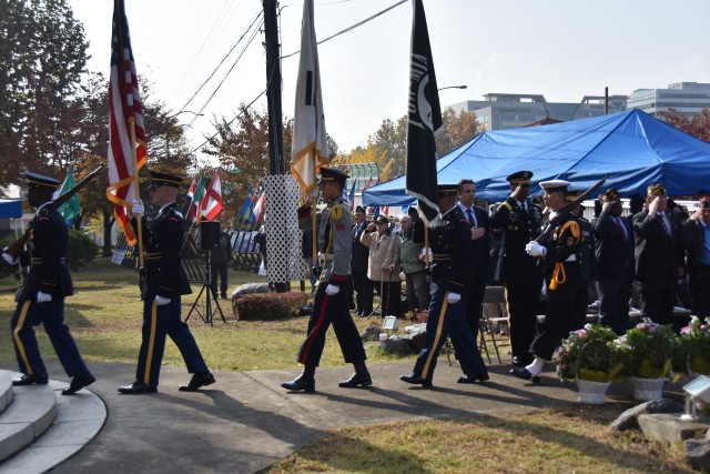 Soldiers and family members celebrate Veterans Day