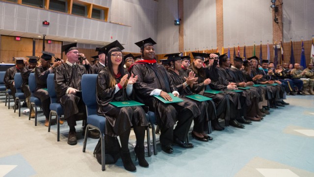 College graduation with a military flair