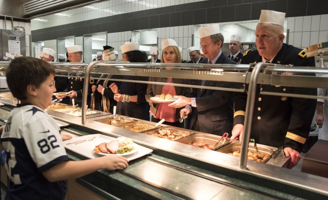 Serving up Thanksging Dinner