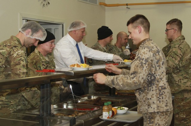 Thanksgiving brings a taste of home to Paratroopers in the Baltics
