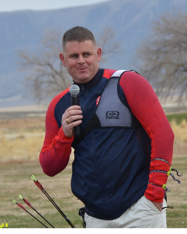 Paralympic archer Staff Sgt. Michael Lukow at Dugway Proving Ground 