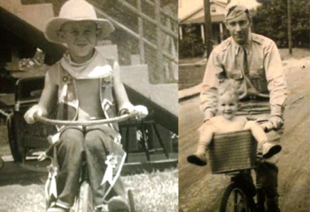 David Burpee and his soldier father, Harry.