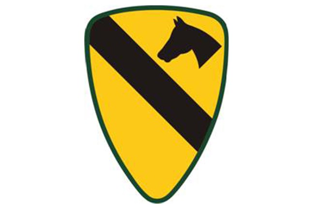 US ARMY CREST .. Pin 214i 1st CAVALRY REGIMENT ANIMO ET FIDE 