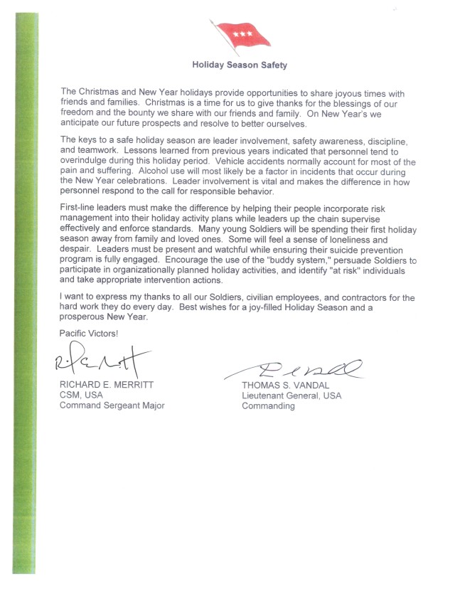 Holiday Season Safety