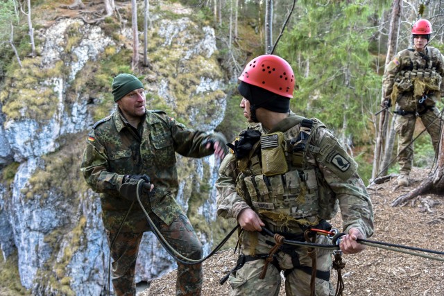 U.S. paratroopers participate in German Mountain Warfare Training