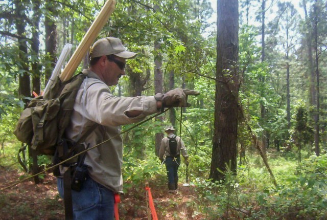 Surveying for unexploded ordnance at Camp Claiborne