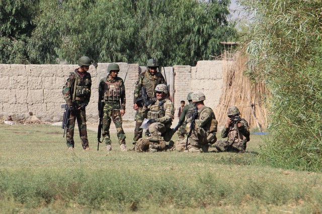 US, Afghan partnered force protection patrol