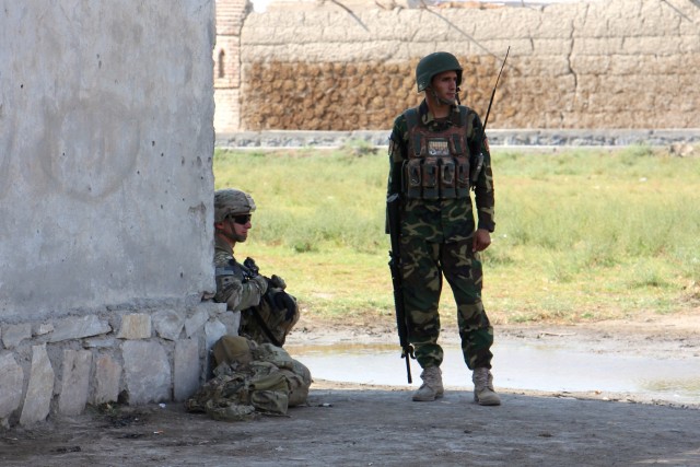 US, Afghan partnered force protection patrol