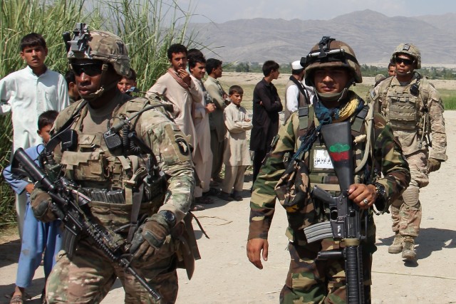 US, Afghan partnered force protection patrol