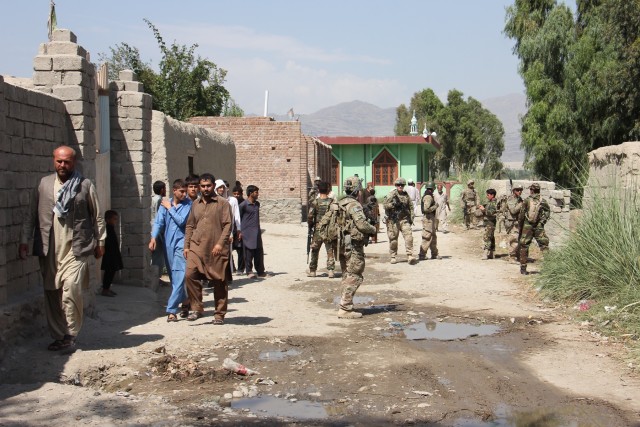 US, Afghan partnered force protection patrol