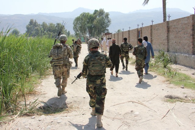 US, Afghan partnered force protection patrol