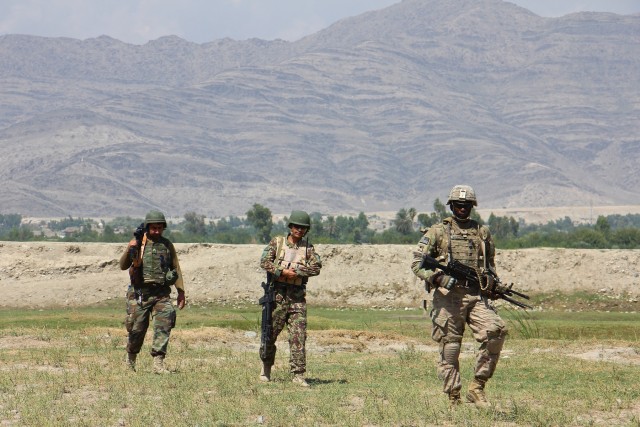 US, Afghan partnered force protection patrol