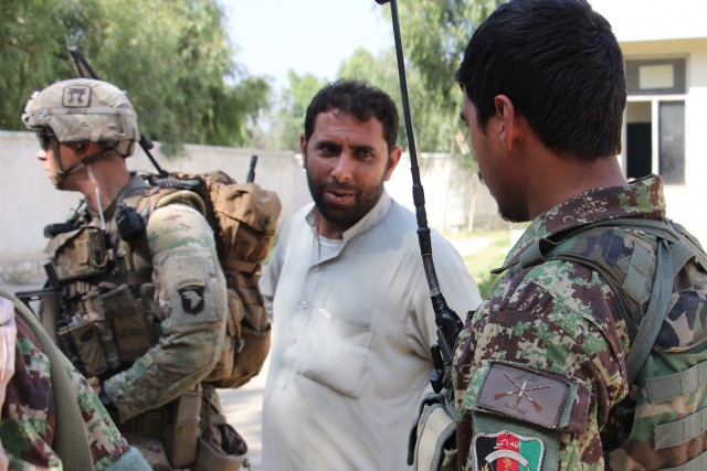 US, Afghan partnered force protection patrol