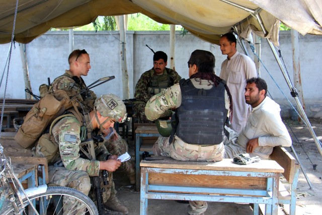 US, Afghan partnered force protection patrol