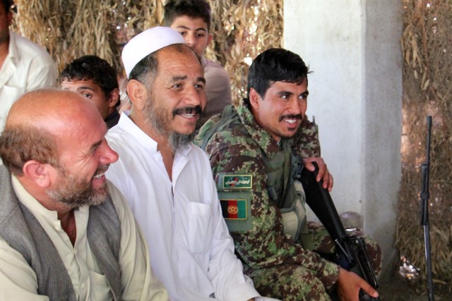 US, Afghan partnered force protection patrol