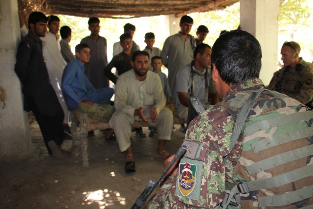US, Afghan partnered force protection patrol