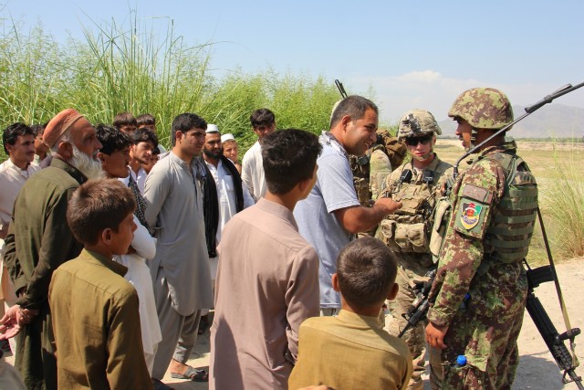 US, Afghan partnered force protection patrol