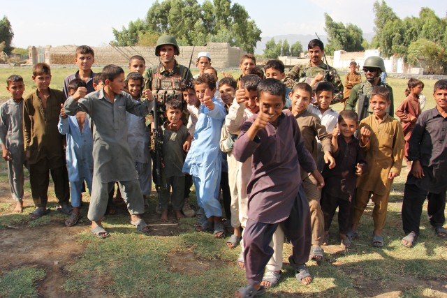 US, Afghan partnered force protection patrol