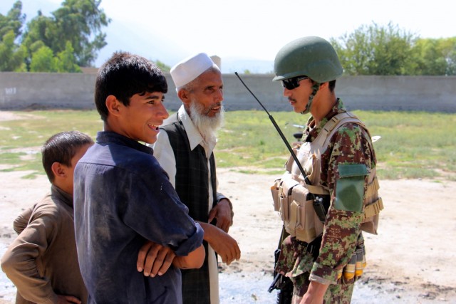 US, Afghan partnered force protection patrol