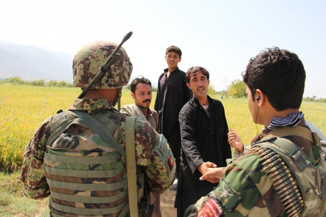 US, Afghan partnered force protection patrol