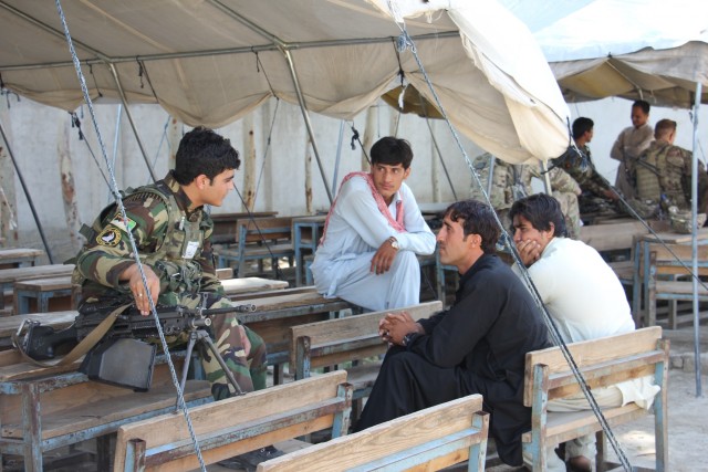 US, Afghan partnered force protection patrol