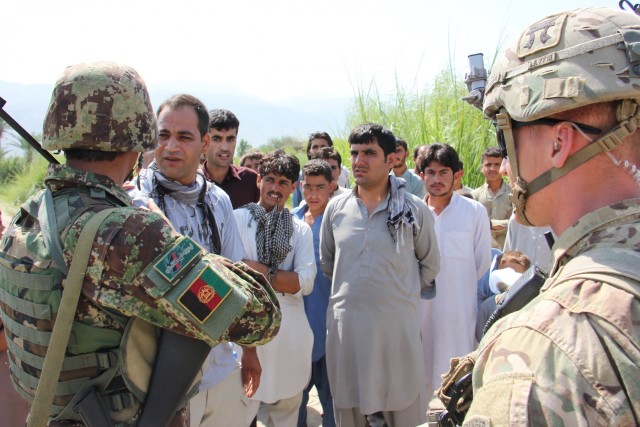 US, Afghan partnered force protection patrol