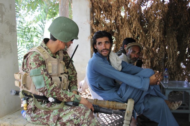 US, Afghan partnered force protection patrol