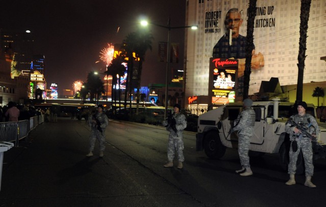 Nevada National Guard ring in new year supporting Las Vegas law enforcement