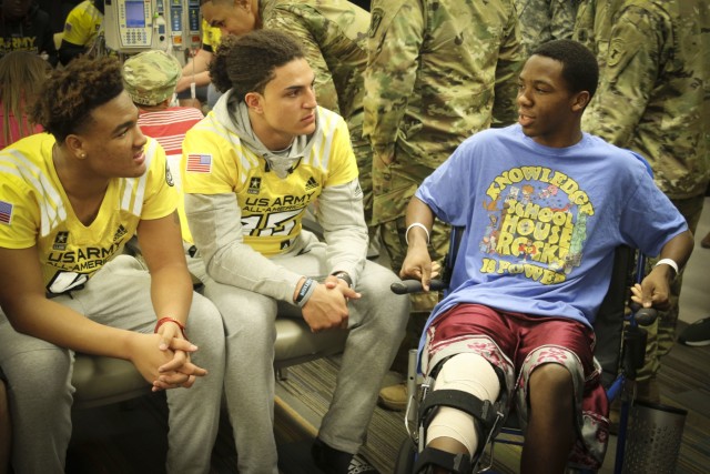 All-American Athletes and Soldiers join forces to bring smiles to kids