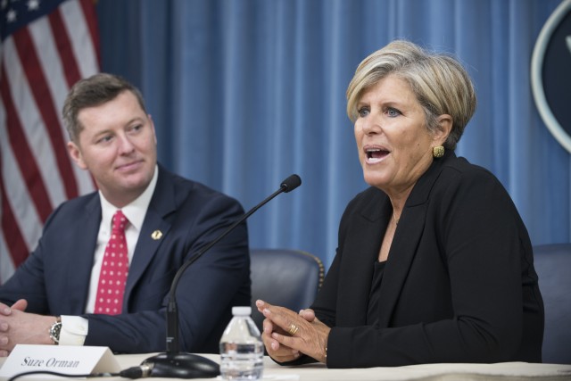 Finance guru Suze Orman invests her time to train Soldiers