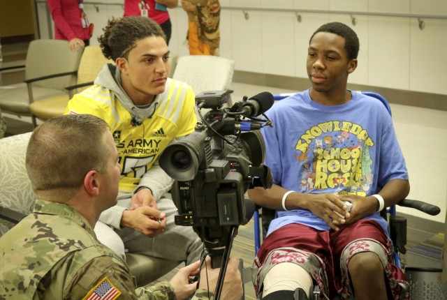 All-American Athletes and Soldiers join forces to bring smiles to kids
