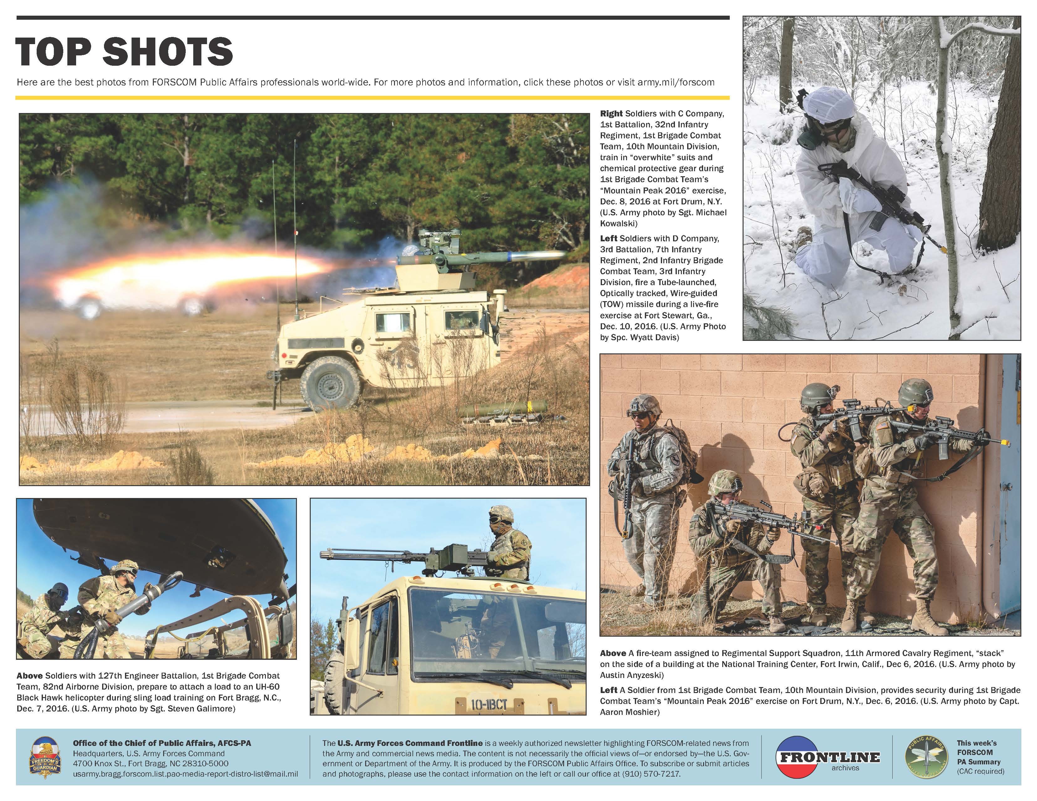 FORSCOM Frontline - Jan. 6, 2017 | Article | The United States Army