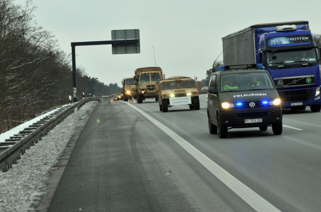 4th ID maintains security throughout convoy to Poland