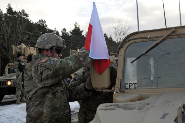 4th ID crosses the border into Poland after three-day convoy