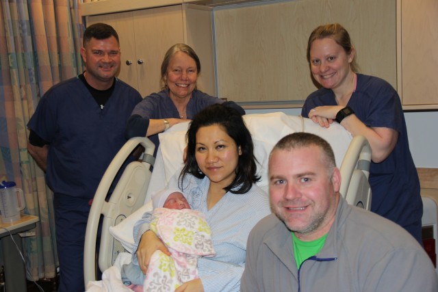 First baby of 2017 at Bassett ACH
