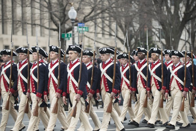 Inauguration Day has thousands of Soldiers march, ensure peaceful transition