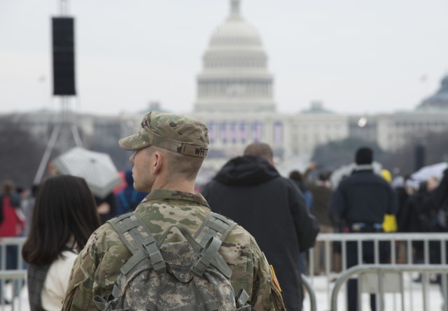 Inauguration Day has thousands of Soldiers march, ensure peaceful transition