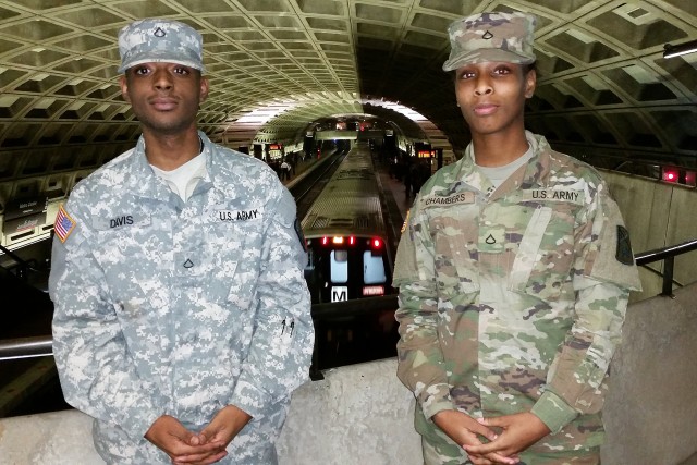 Guard Soldiers help keep the peace during inauguration