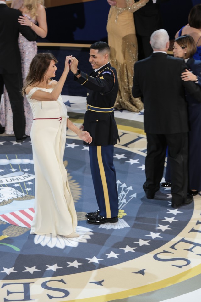 President Trump honors service members at military ball