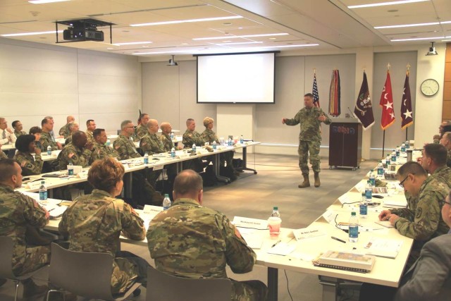 Gen. David Perkins discusssed multi-domain battle with Army Medicine leaders