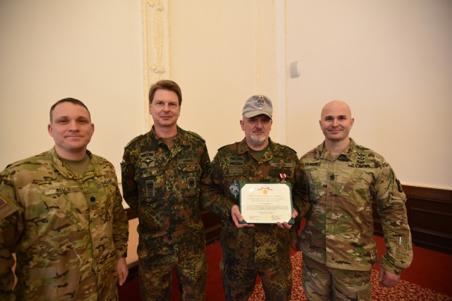 Bundeswoehr Reservist awarded MSM for 30 years of partnership with CAB