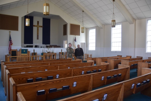 Present day interior of Whitfield United Methodist Church, formerly Hunter Field Chapel